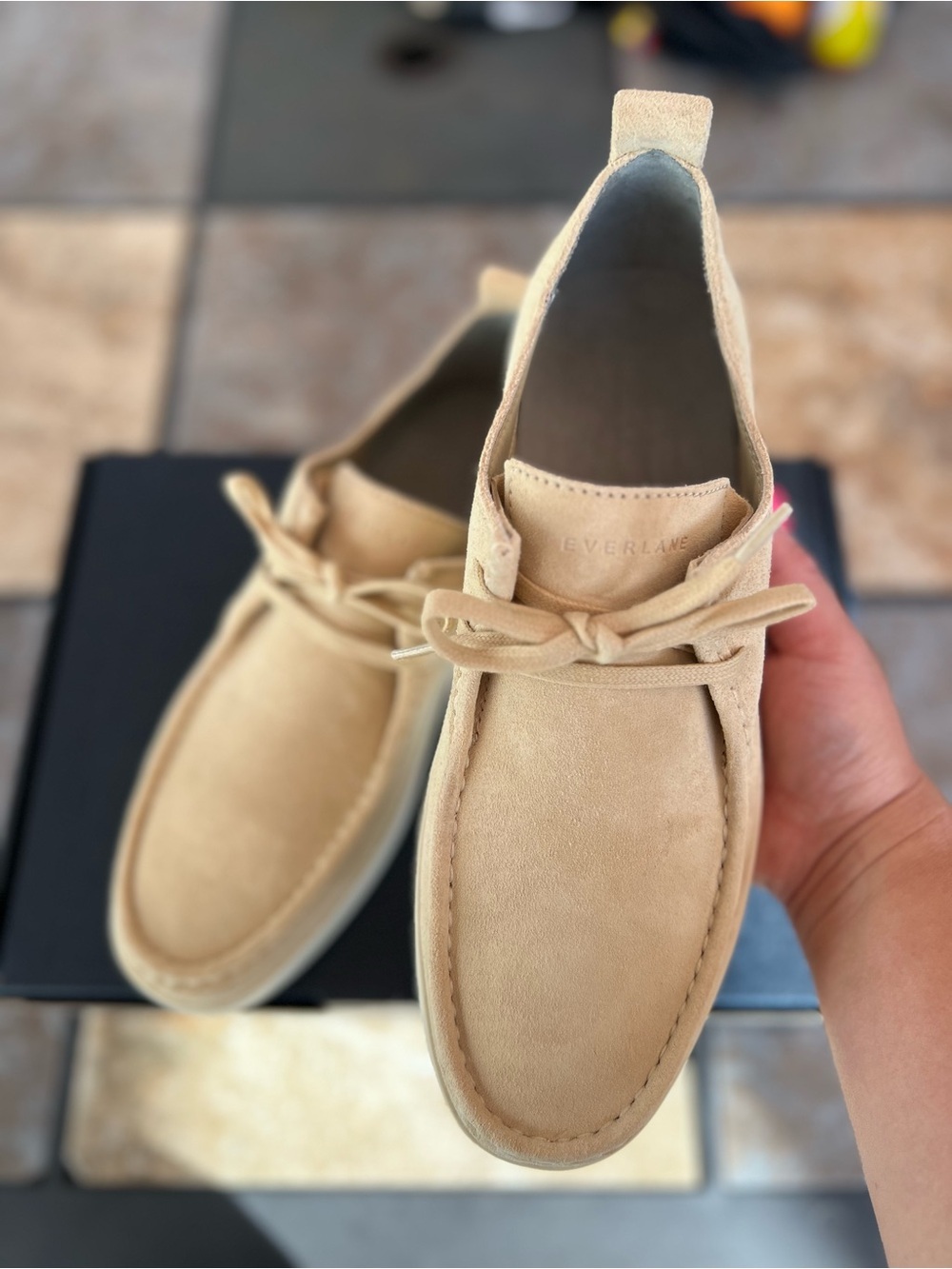 Everlane Mens “The Desert Shoe” - Pebble Suede, Size 9.5